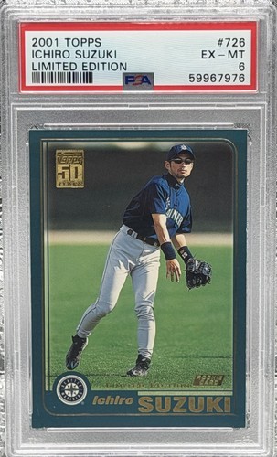 2001 Topps Limited Edition Glossy Ichiro Suzuki Rookie #726 PSA 6 - Regrade?