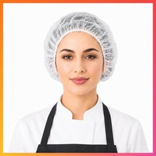 Disposable Bouffant Caps, 21inches Hair Net, Elastic Dust Cap for Food Service,