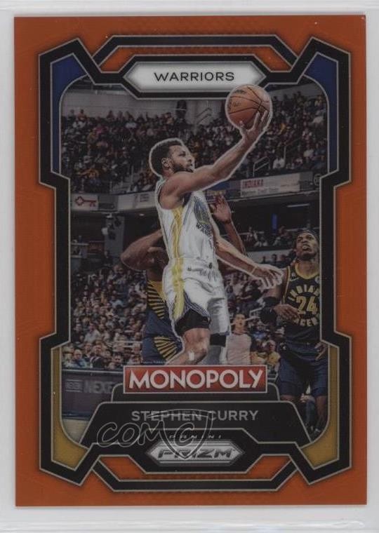 2023-24 Panini Prizm Monopoly Orange Prizm 32/124 Stephen Curry #28 7y2