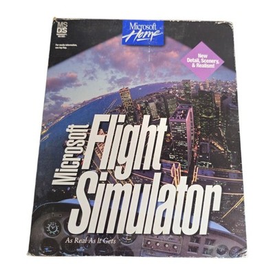Microsoft Flight Simulator MS-DOS Big Box PC Spiel Vintage Software Selten