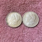 2 x 1882-O  MORGAN SILVER DOLLAR COINS.  AU./  UNC.  DETAILS PRE. 1921  LOT # 35