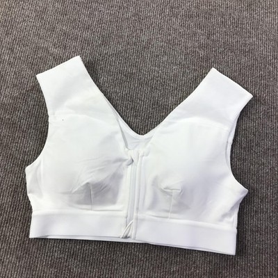 Tommie Copper Sports Bra Womens Medium White Shoulder Support Activewear Gym Zip