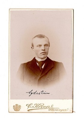 Antique CDV Tough Bald Man with Piercing Eyes C. Korner Studio Stavanger Norway