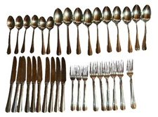 CUISINART 18/10 ANNAPOLIS 35 Pcs STAINLESS FLATWARE SET SILVERWARE KNIFE FORK