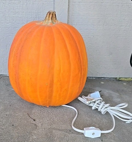 Vintage Trendmasters Light Up Foam Blow Mold Pumpkin Head Jack O Lantern 1993 - Picture 3 of 5