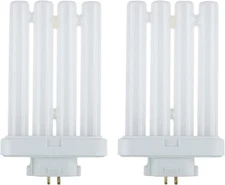 2 Pack FML27/65K 27W 6500K Daylight Fluorescent Quad Tube CFL Plugin Bulbs