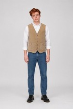 Vintage 70's Levi's Wildfire Sportswear Tan Corduroy Vest Mens S 38" chest
