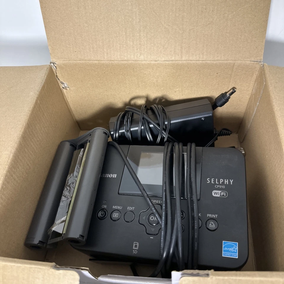 Canon CP910 Selphy Compact Photo Printer Used Once In Original Box W/paper - Image 2 of 4