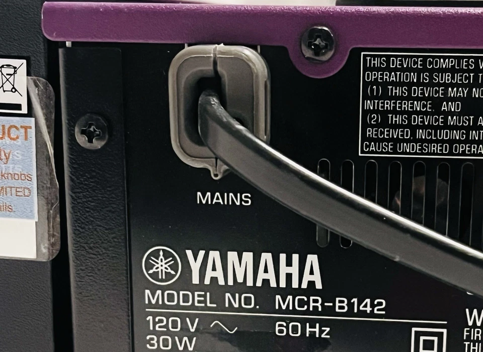 Yamaha MCR-B142 Micro Component Stereo System CD FM USB iPod Bluetooth Purple - Image 3 of 4