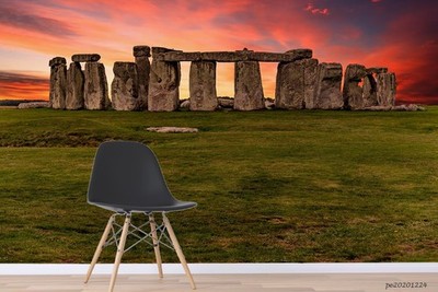 3D England Stonehenge Landscape Wall Murals Wallpaper Murals Wall Sticker