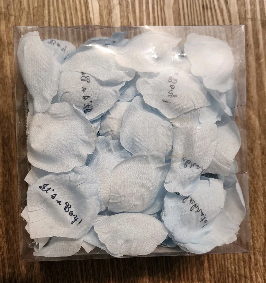 Blue Celebrate I'ts A Boy人造假玫瑰花瓣派对装饰 — 第 2/3 张图片