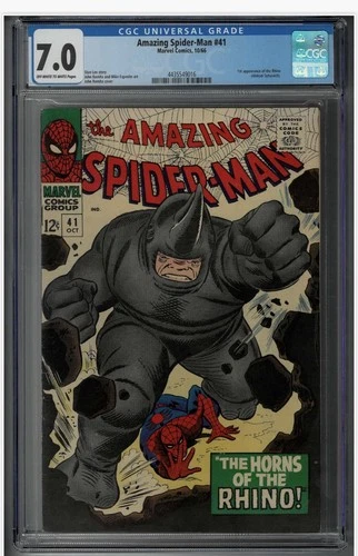 Amazing Spider-Man 41 (CGC 7.0) 1st appearance Rhino Lee Romita 1966 Marvel