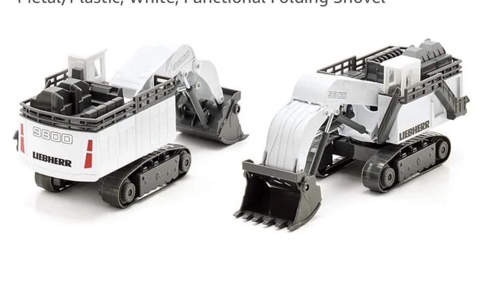 Liebherr R9800 Mining Excavator White and Gray 1/87 (HO) Diecast Model by Siku - Image 2 of 3