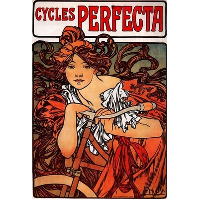 1902 Cycles Perfecta - 30x40 Inch Rolled Canvas Wall Art Print