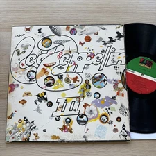 LED ZEPPELIN III 1970s US Pressing Vinyl LP Record Complete Working Wheel! VG+