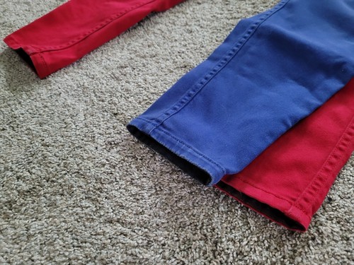 Two (2) Pairs FLIPSIDE Reversible Pants / Women's Size Large 13 / Red & Blue - Picture 3 of 12