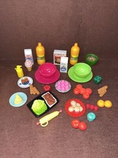 Lot Of Kitchen Items Bowl Plates Food   Barbie Accessories 2 - D