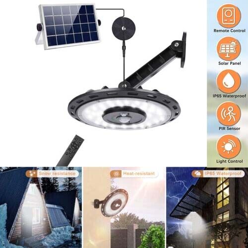 1200LM LED UFO Solarleuchte Außen Lampe Fluter Strahler Mit PIR Bewegungsmelder - Bild 11 von 11