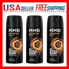 Axe Spray Dark Temptation Men Deodorant Body Spray Fresh 150ml (5 oz) x 3 Pack