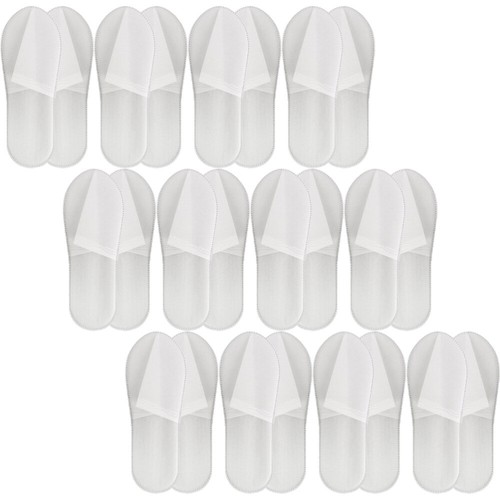 20 Pairs Hotel Travel Slippers Unisex Spa Slippers Home Slippers