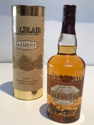 WHISKY BALBLAIR ELEMENTS LIMITED EDITION SINGLE MALT SCOTCH WHISKY 70cl.