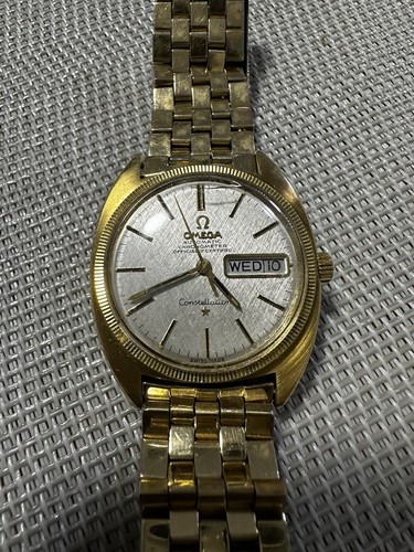 Omega Gold-Filled  Constellation Day Date Wristwatch Display Case Back 168.029 - Picture 1 of 10