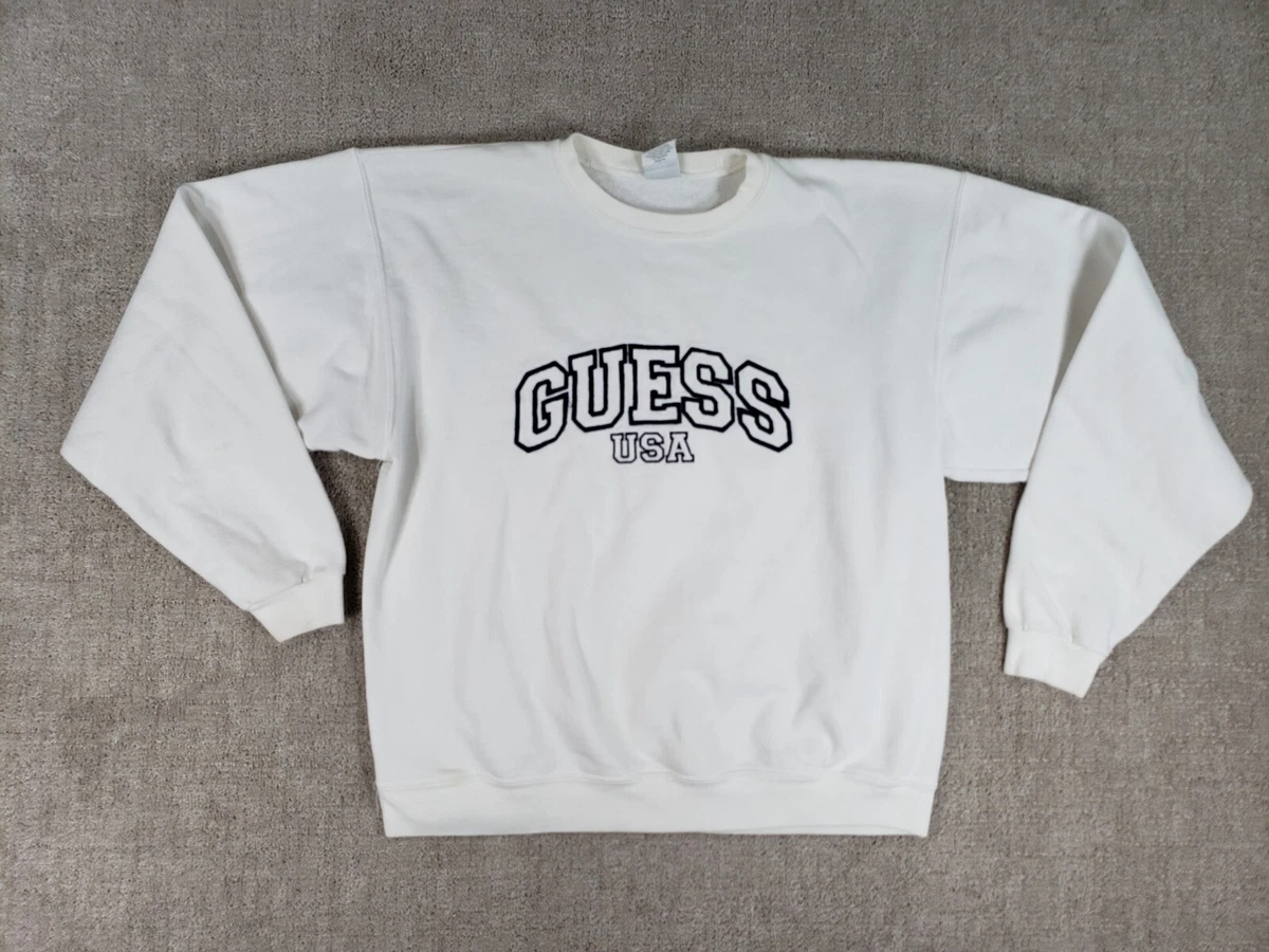 Guess white best sale sweater