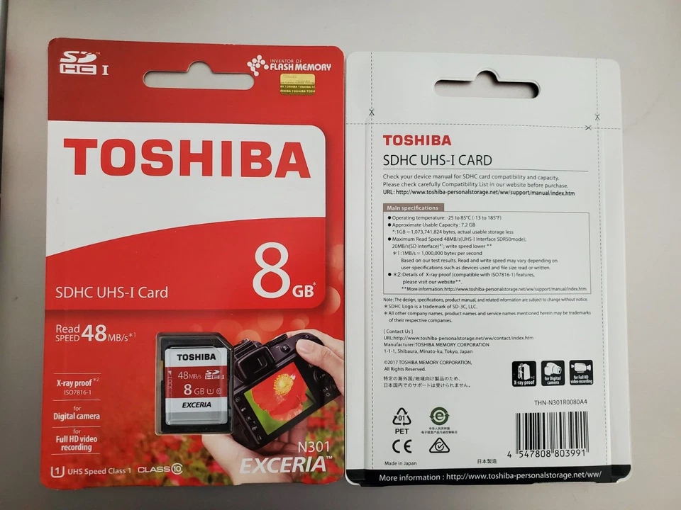 8GB SDHC UHS-1 SD cards EXCERIA, pack of 10. NEW - Image 2 of 4