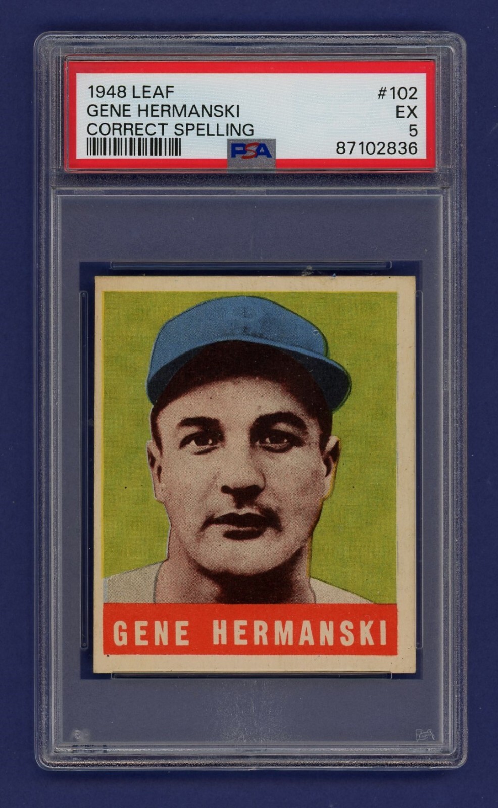 1948 Leaf Gene Hermanski #102 PSA 5 EX