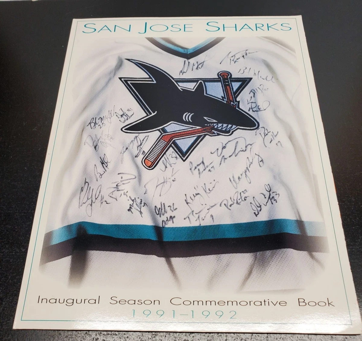 Vintage NHL San Jose Sharks 1992 Logo 7 Cotton Shirt - Depop