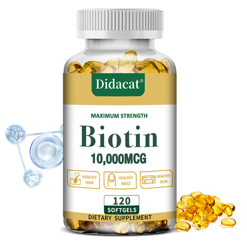Biotin (Vitamin B7) 10,000mcg (10mg), 120 Capsules
