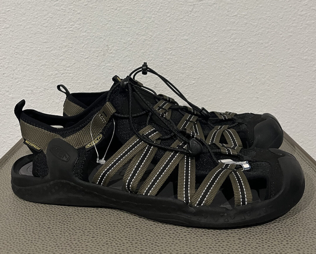 Sandali Keen Drift Creek H2 da uomo 14 verdi impermeabili escursionismo sport pescatore NUOVI