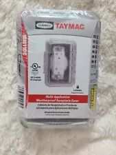 TayMac Weatherproof Single Outlet Electrical Outdoor Receptacle Cover MM110C
