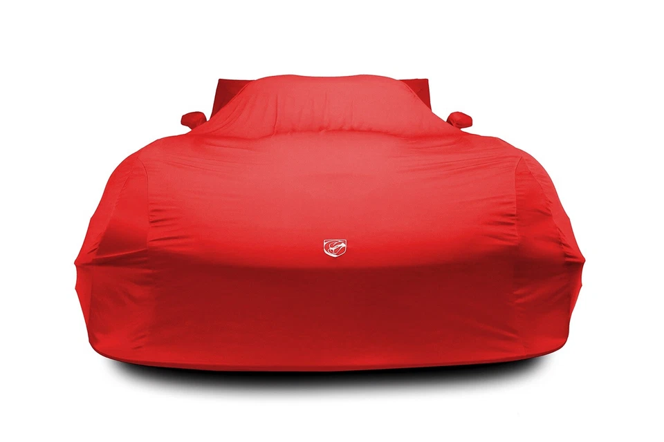 Cubierta de auto personalizada interior elástica satinada cubierta para Dodge Viper con logotipo Foto 2 de 4