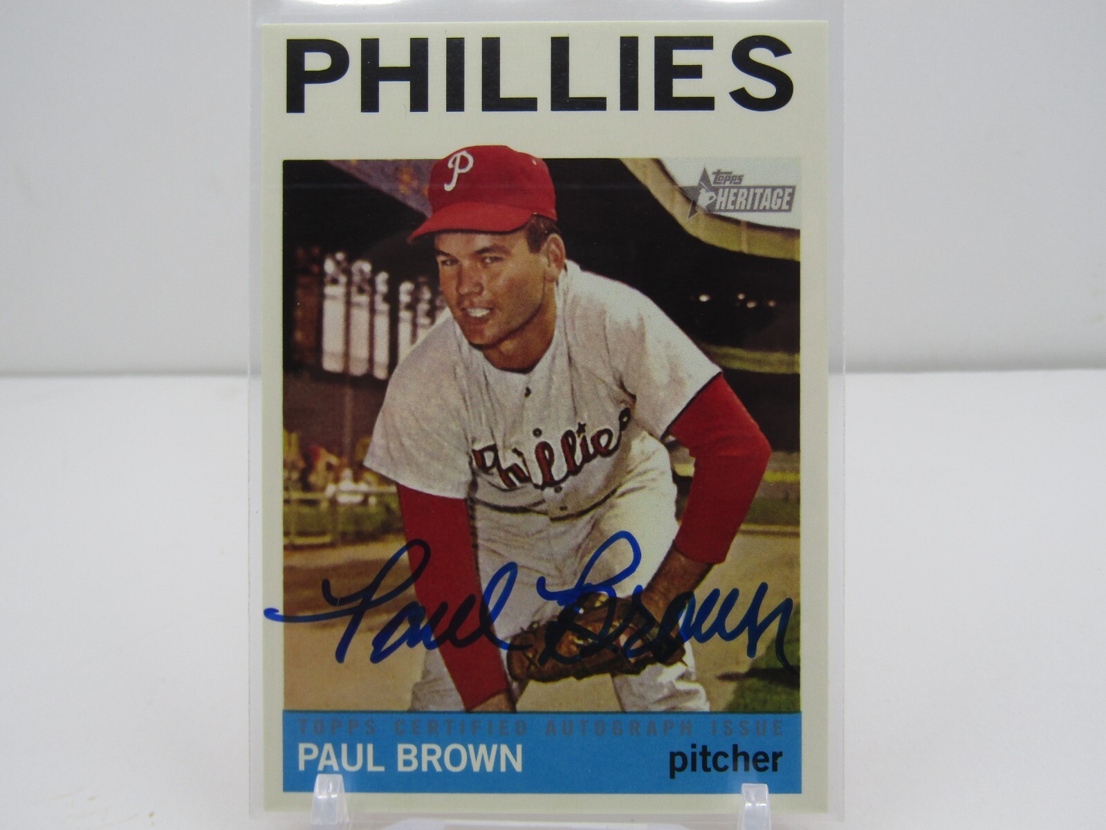PAUL BROWN 2013 TOPPS HERITAGE REAL ONE AUTOGRAPH AUTO- PHILLIES!!