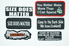 Funny, Adult, Novelty, Ironic, Iron On, Biker Patches, Assorted Styles