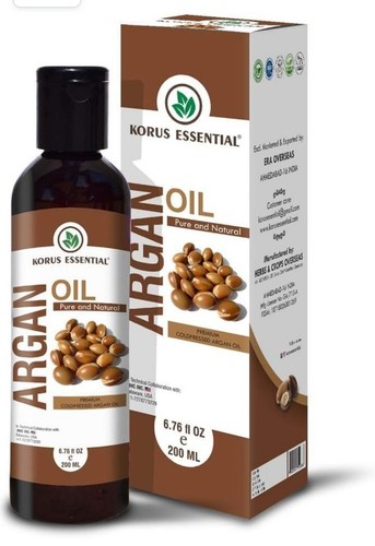 1 x 200ml KORUS ESSENT. PREMIUM 100% PURE COLD PRESS ARGAN OIL FOR Hair & SKIN