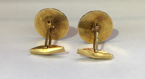 Gemelli vintage in oro giallo 14 kt - Foto 3 di 4