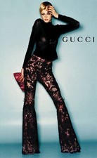  GUCCI by TOM FORD Campaign  Runway F/W 1999 Embroidered Lace Pants IT 38/40