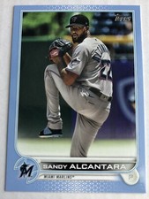 Sandy Alcantara 2022 Topps Series 2 Fathers Day Powder Blue 48/50 #606