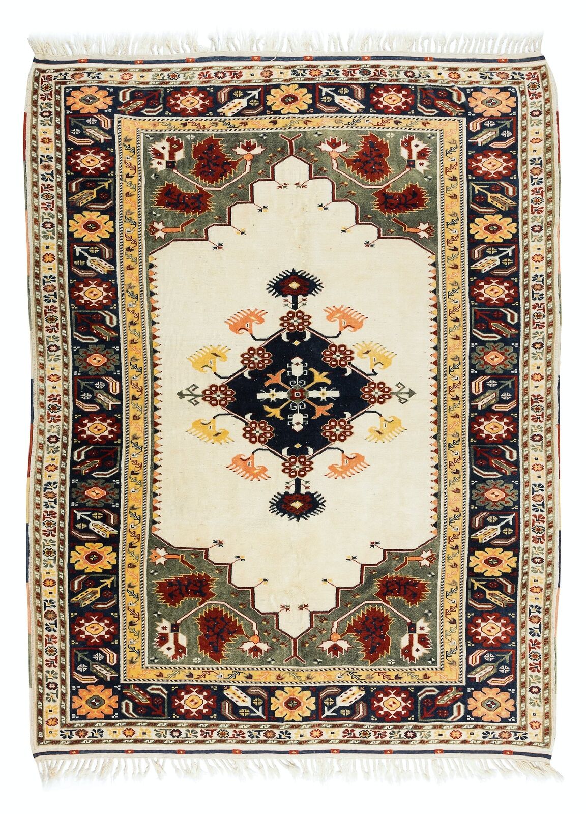 Turkish Rug - LV Inspired Center Rug - 4 By 6ft - Multicolor