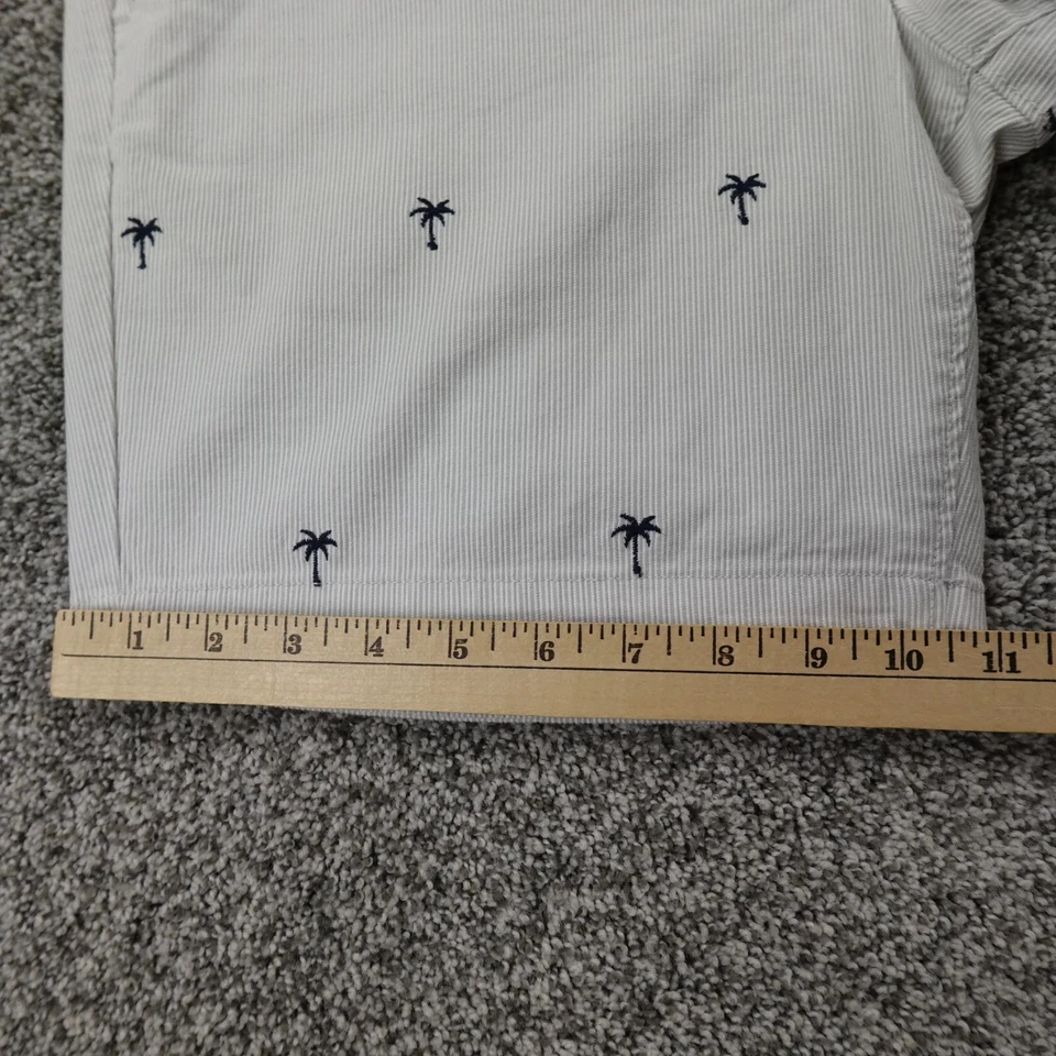 Pantalones Cortos Bonobos Para Hombres 33 Gris Blanco Chino Hawaiano Palma Pana Cordón Golf Elástico Foto 2 de 4