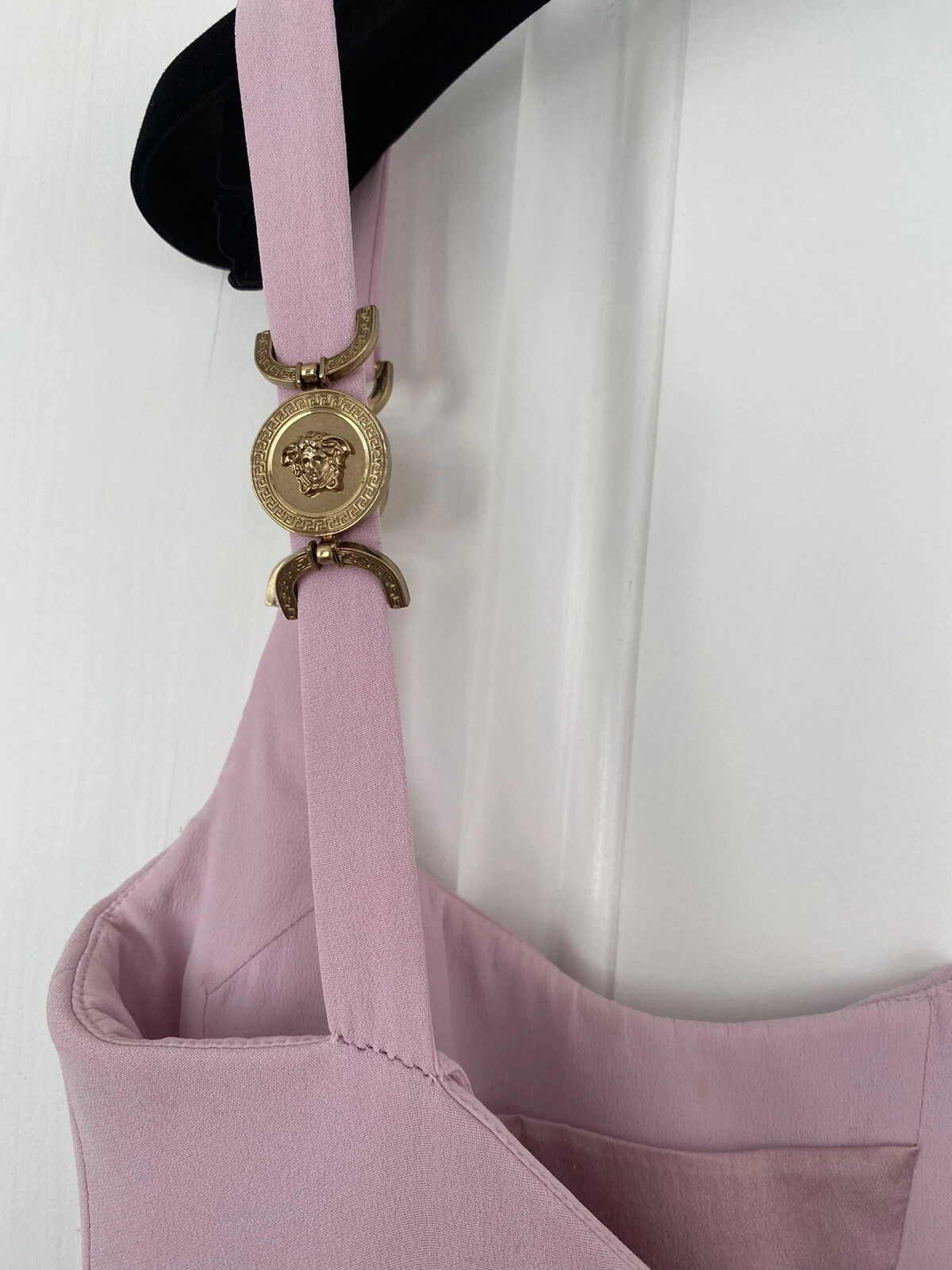 Abito couture rosa Versace taglia UK 10 indossato una volta