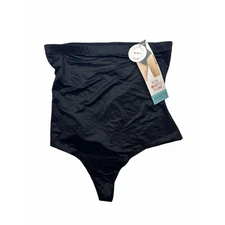 ASSETS Spanx Women's High Waisted Thong Black Shapewear 1X NWT