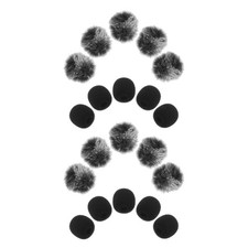 20 Pcs Lavalier Microphone Wind Screen Furry for Mics Sponge Cover Windscreen