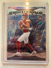 Jayden Daniels Fireworks Silver Rookie RC 2024 Panini Prizm Football #24