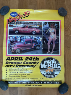 VINTAGE 1983 EMPI BUG IN 30 ADVERTISING POSTER MAILER VOLKSWAGEN OCIR RACING