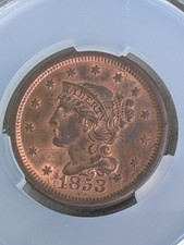 1853 Year Braided Hair Large Cents (1839-1857) for sale | eBay