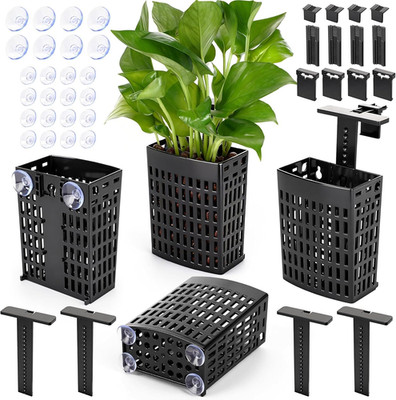 2026 Latest Upgraded Aquarium Plant Holder Adjustable Height with Extendable Hoo