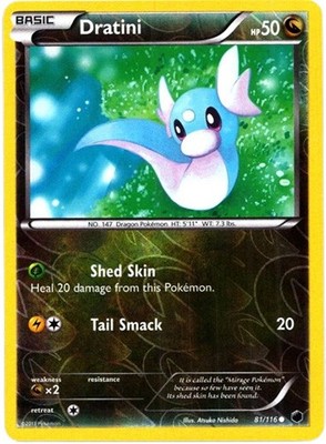 Pokemon Card - B&W: Plasma Freeze 81/116 - DRATINI (reverse holo) - NM/M